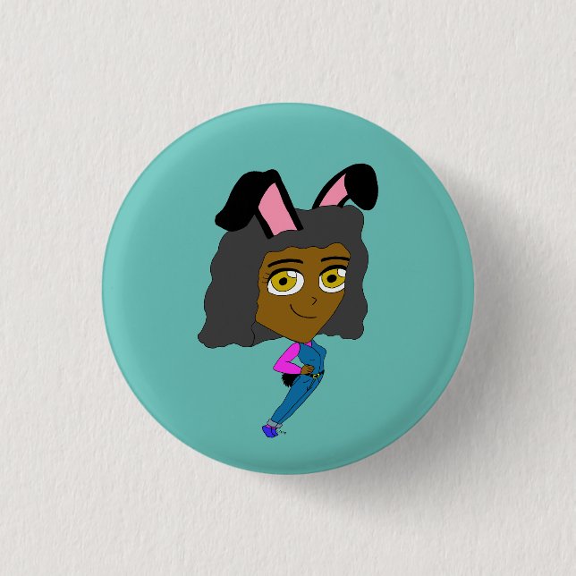 chibi bunnygirl button (Front)