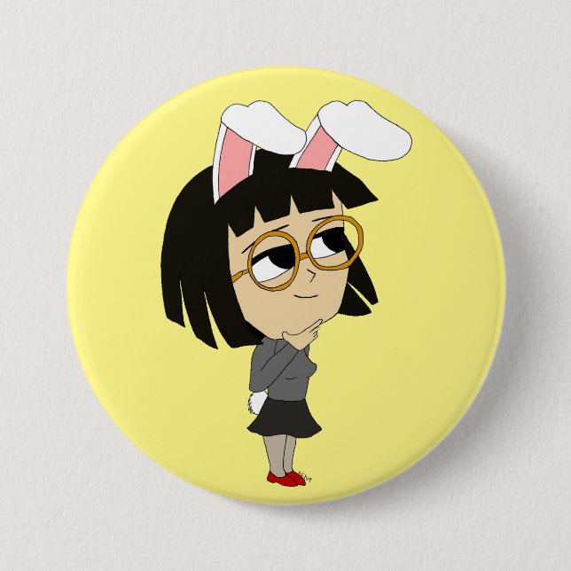 chibi bunnygirl button (Front)
