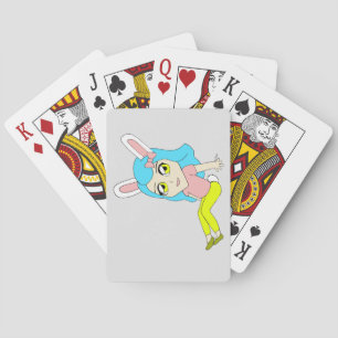 chibi bunnygirl button playing cards