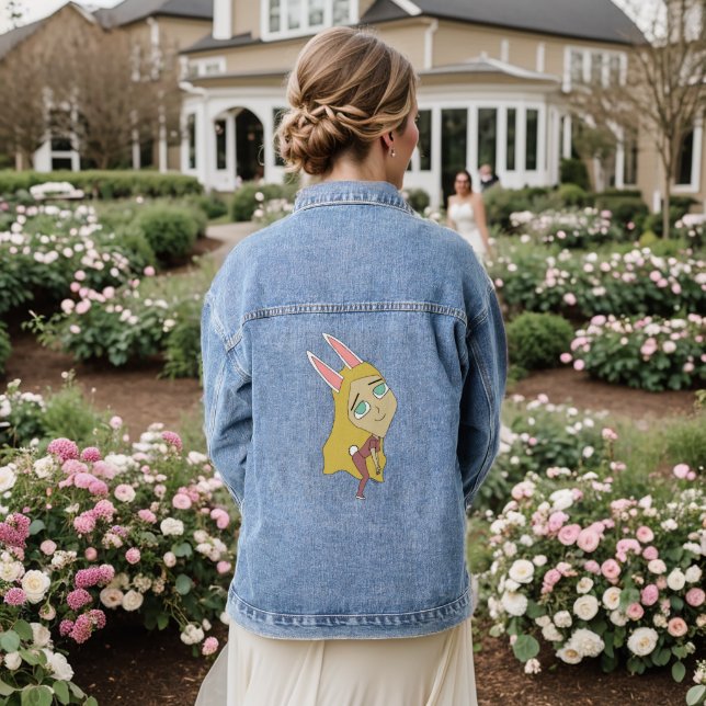 chibi bunnygirl  denim jacket (Wedding Back)