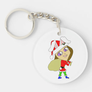 chibi bunnygirl key ring