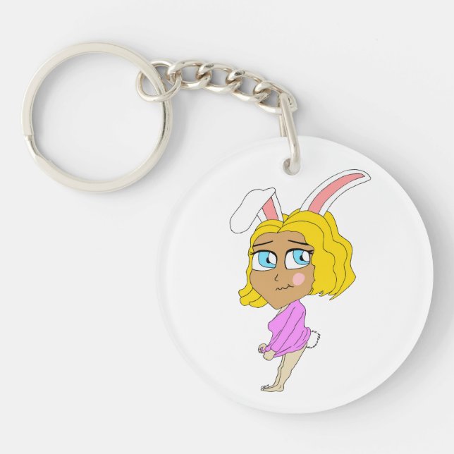 chibi bunnygirl   key ring (Front)
