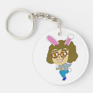 chibi bunnygirl key ring