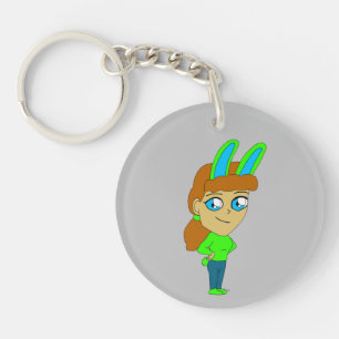 chibi bunnygirl keychain