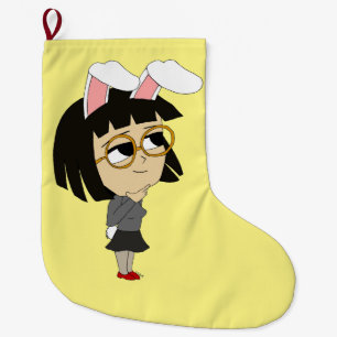 chibi bunnygirl  large christmas stocking