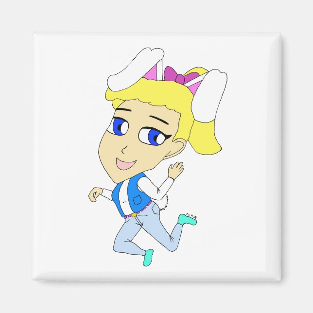 chibi bunnygirl    magnet (Front)