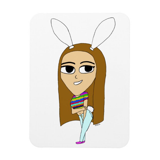 chibi bunnygirl    magnet (Vertical)
