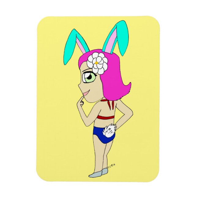 chibi bunnygirl   magnet (Vertical)