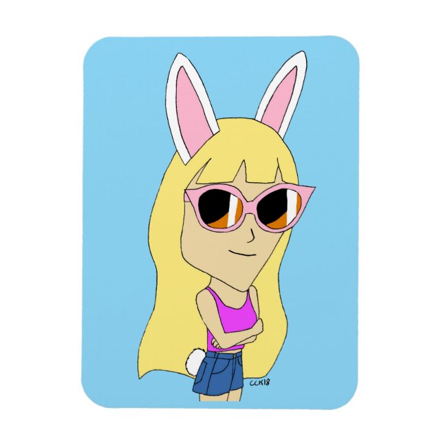 chibi bunnygirl  magnet (Vertical)