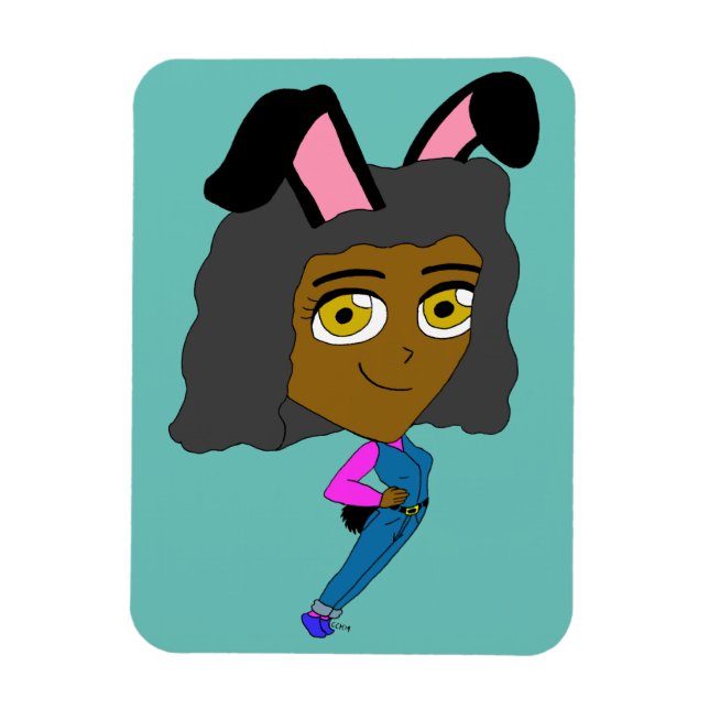 chibi bunnygirl   magnet (Vertical)