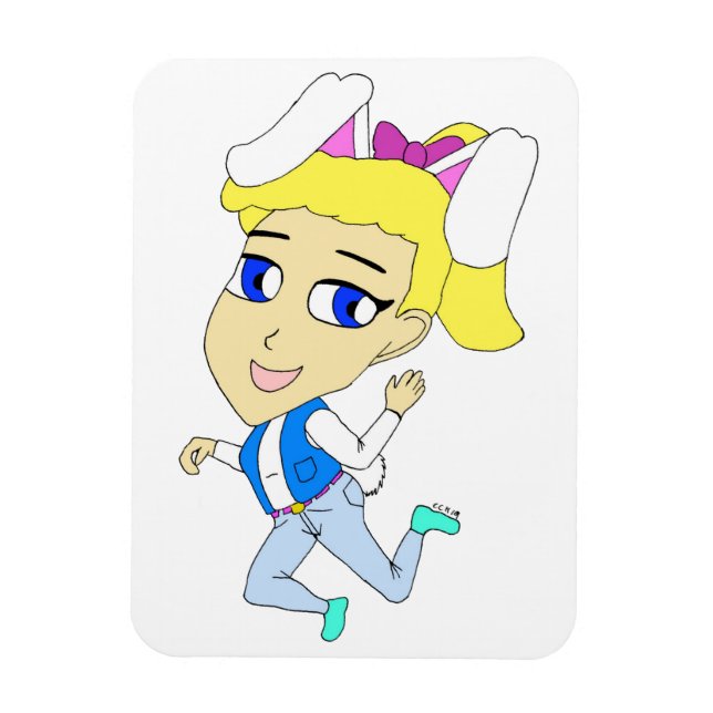 chibi bunnygirl   magnet (Vertical)