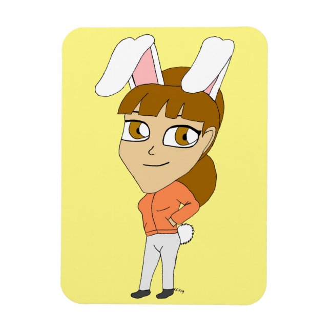chibi bunnygirl  magnet (Vertical)