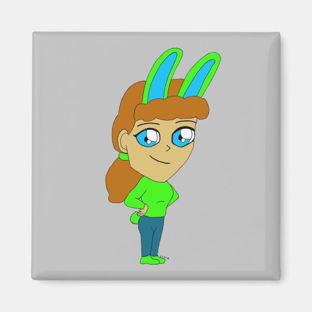 chibi bunnygirl magnet (Front)