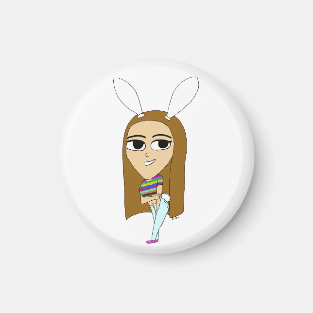 chibi bunnygirl    magnet (Front)