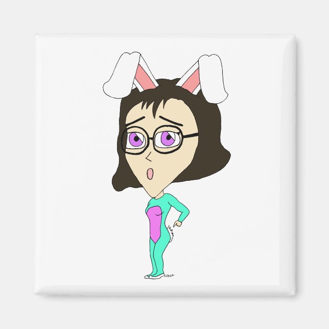 chibi bunnygirl   magnet (Front)