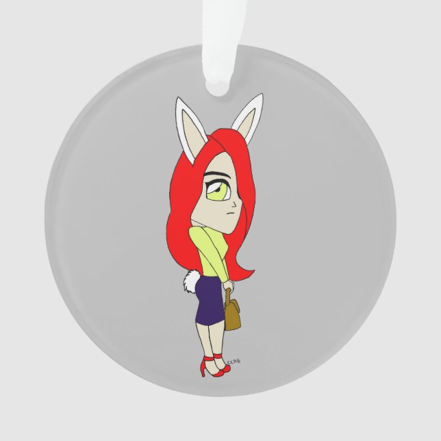 chibi bunnygirl ornament (Front)