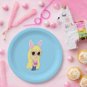 chibi bunnygirl paper plate