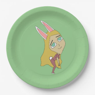 chibi bunnygirl       paper plate