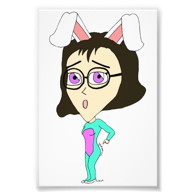 chibi bunnygirl  photo print (Front)