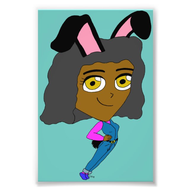 chibi bunnygirl  photo print (Front)
