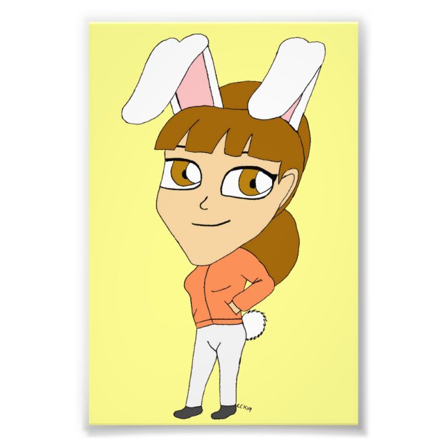 chibi bunnygirl  photo print (Front)