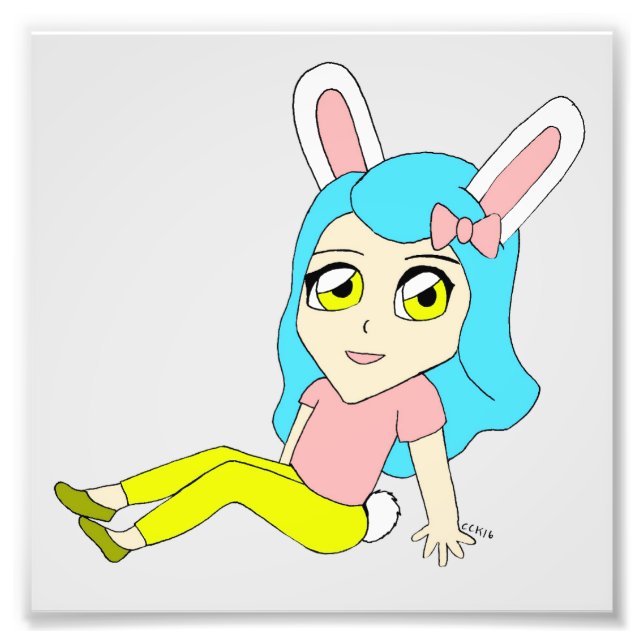 chibi bunnygirl  photo print (Front)