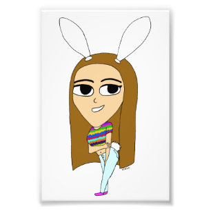chibi bunnygirl  photo print