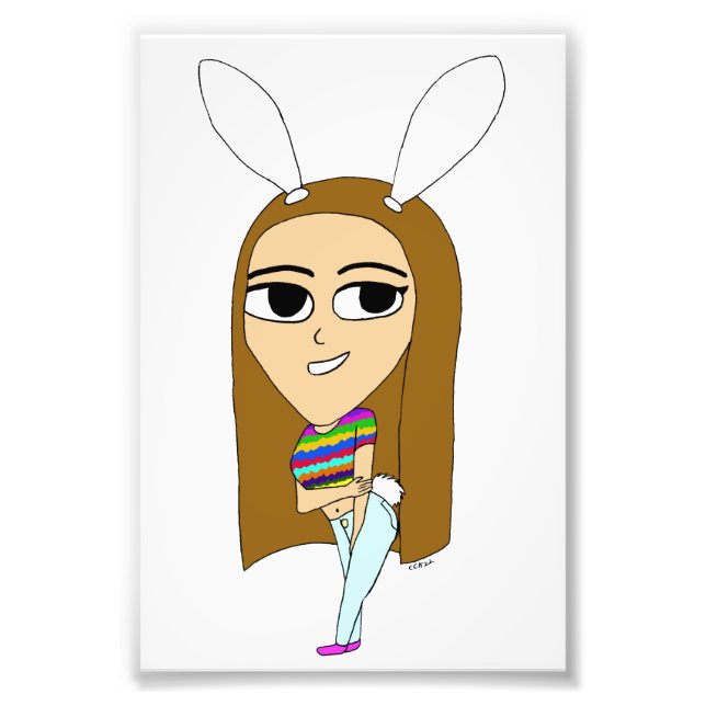 chibi bunnygirl  photo print (Front)