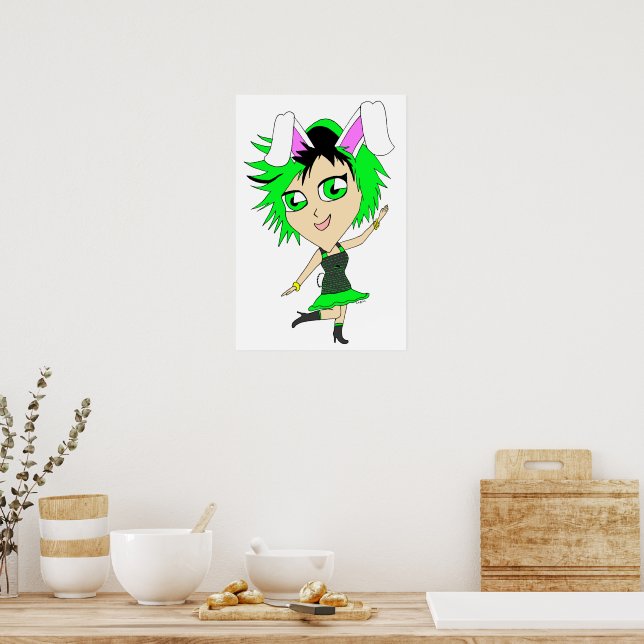 chibi bunnygirl  poster (Kitchen)