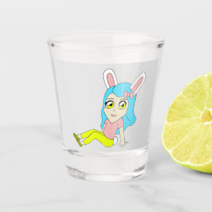 chibi bunnygirl  shot glass