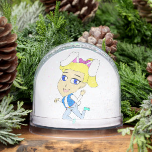 chibi bunnygirl    snowglobe
