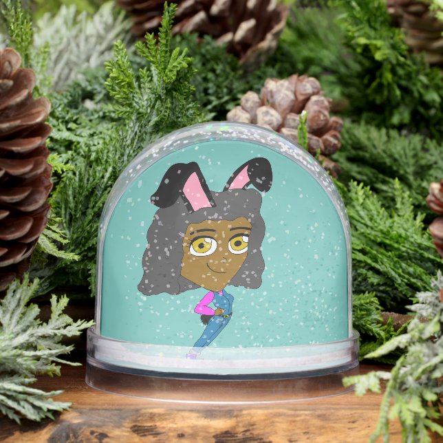 chibi bunnygirl   snowglobe (Winter)