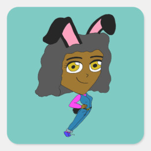 chibi bunnygirl  square sticker