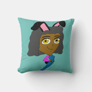 chibi bunnygirl  throw pillow