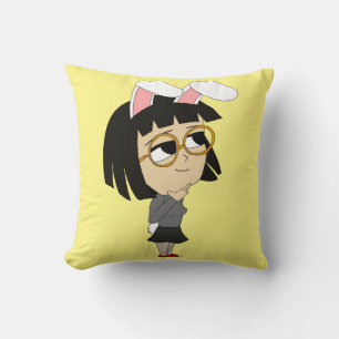 chibi bunnygirl throw pillow
