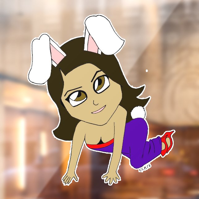 chibi bunnygirl window cling (Sheet 2)