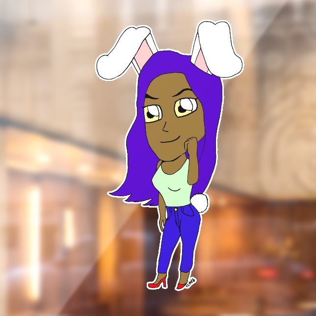 Chibi Bunnygirl Window Cling (Sheet 2)