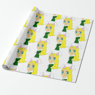 chibi bunnygirl wrapping paper