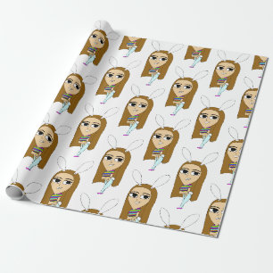 chibi bunnygirl wrapping paper