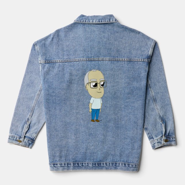 chibi  button denim jacket (Back)
