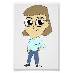 chibi  button photo print