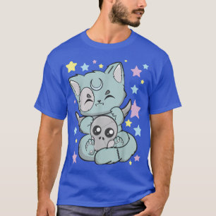 Chibi Cat Kawaii Anime Neko Goth Fairy Kei T-Shirt