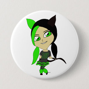 chibi catgirl 7.5 cm round badge