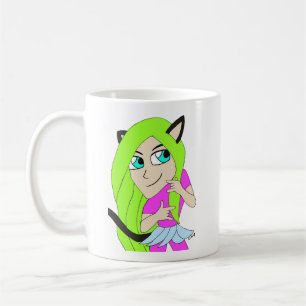 chibi catgirl coffee mug