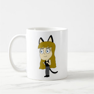 chibi catgirl    coffee mug