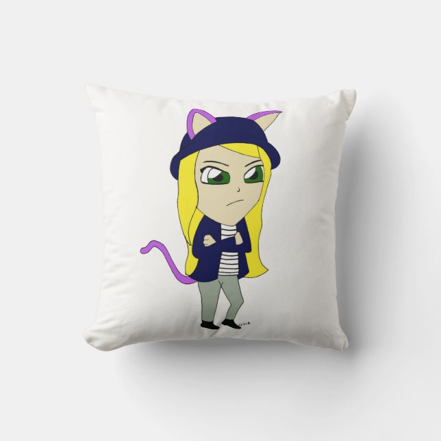 chibi catgirl cushion (Front)