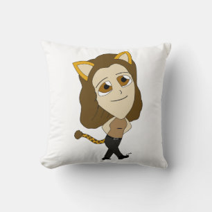 chibi catgirl cushion