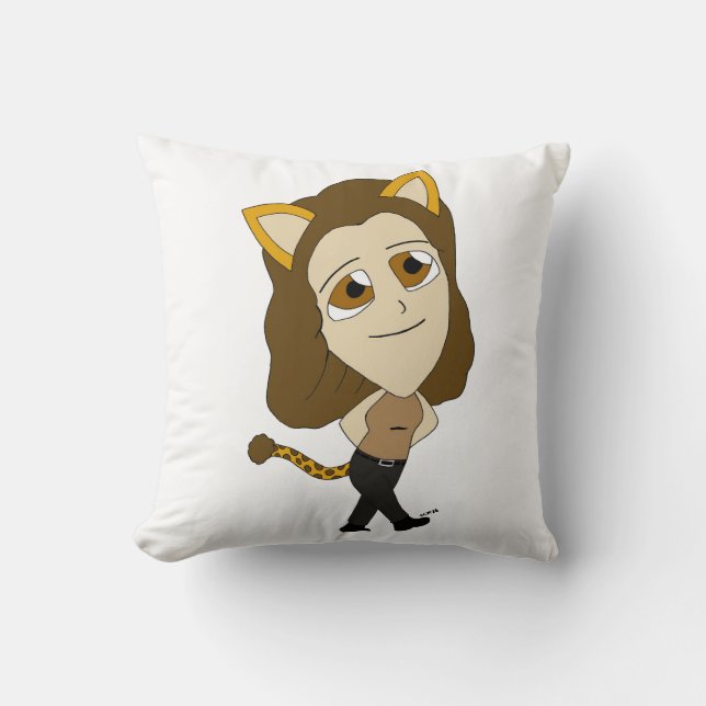 chibi catgirl cushion (Front)