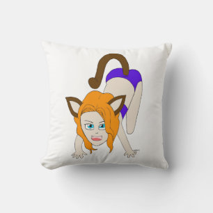 chibi catgirl cushion