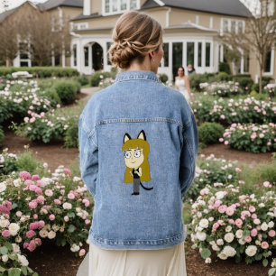 chibi catgirl denim jacket